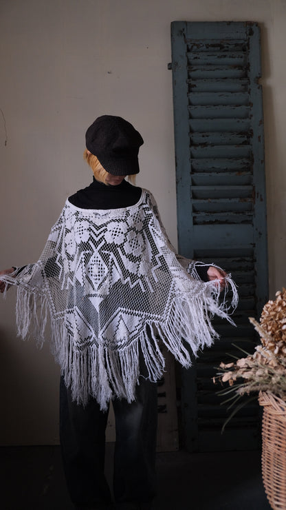 Souvenir lace vintage tops Lf-T006 ポンチョ