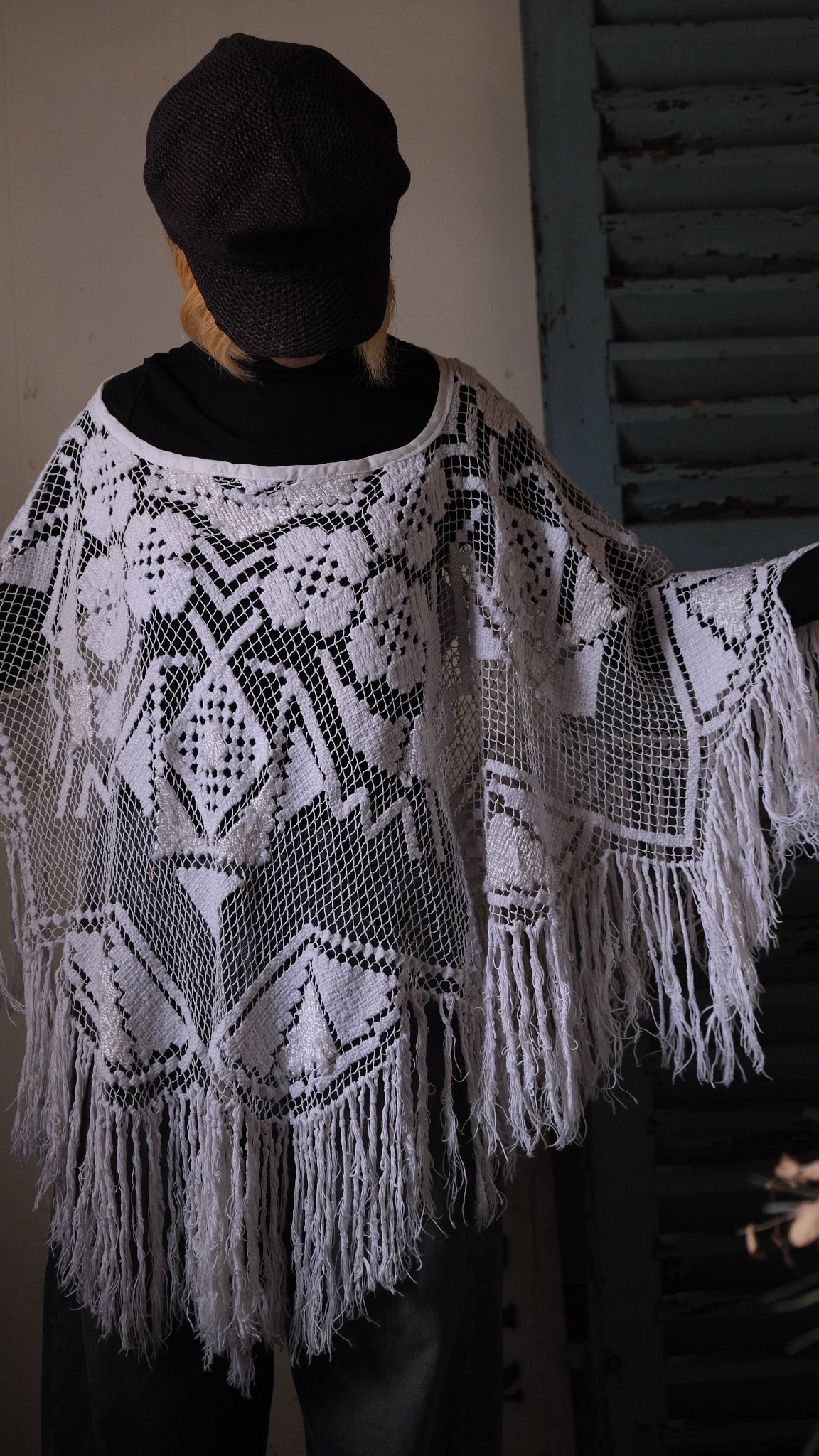 Souvenir lace vintage tops Lf-T006 ポンチョ