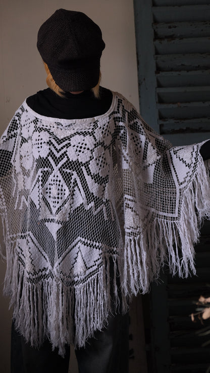 Souvenir lace vintage tops Lf-T006 ポンチョ