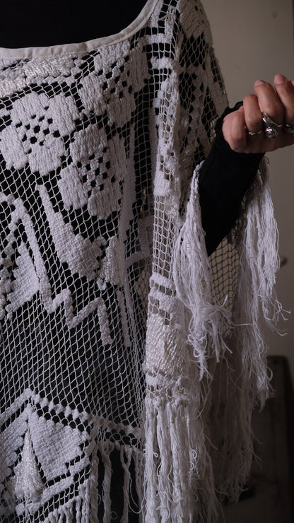 Souvenir lace vintage tops Lf-T006 ポンチョ