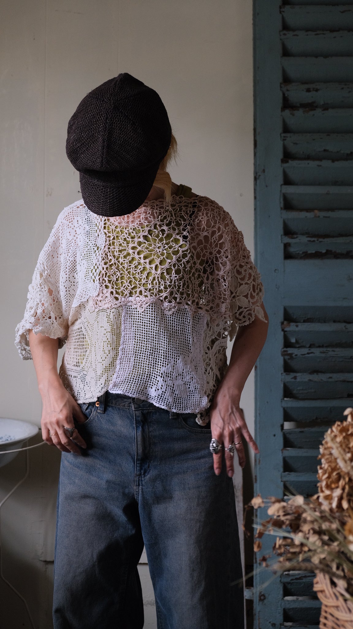 Souvenir lace vintage tops Lf-T012