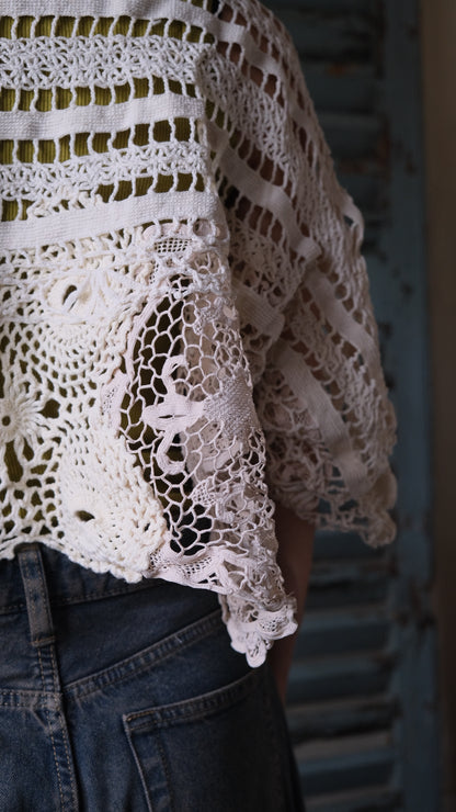 Souvenir lace vintage tops Lf-T012