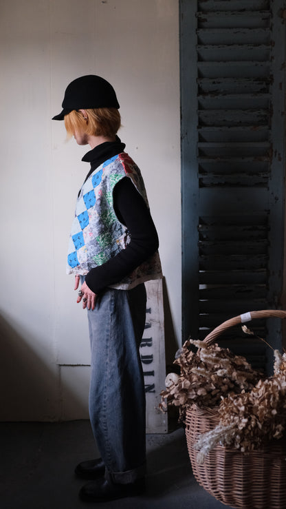 vintage quilt remake Vest 2