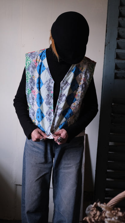 vintage quilt remake Vest 2