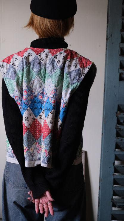 vintage quilt remake Vest 2