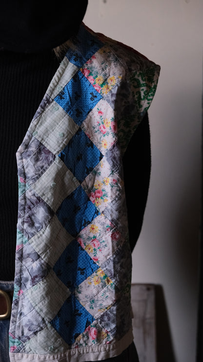 vintage quilt remake Vest 2