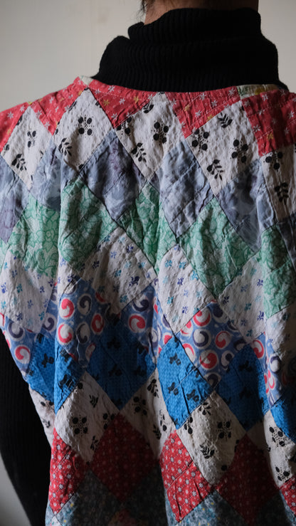 vintage quilt remake Vest 2