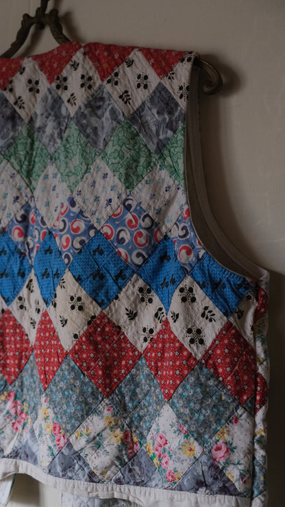 vintage quilt remake Vest 2