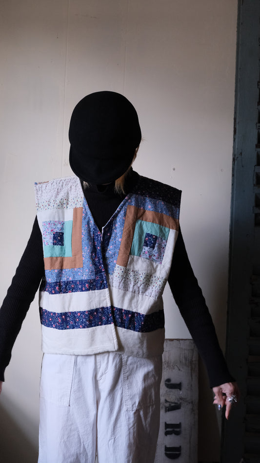 vintage quilt remake Vest
