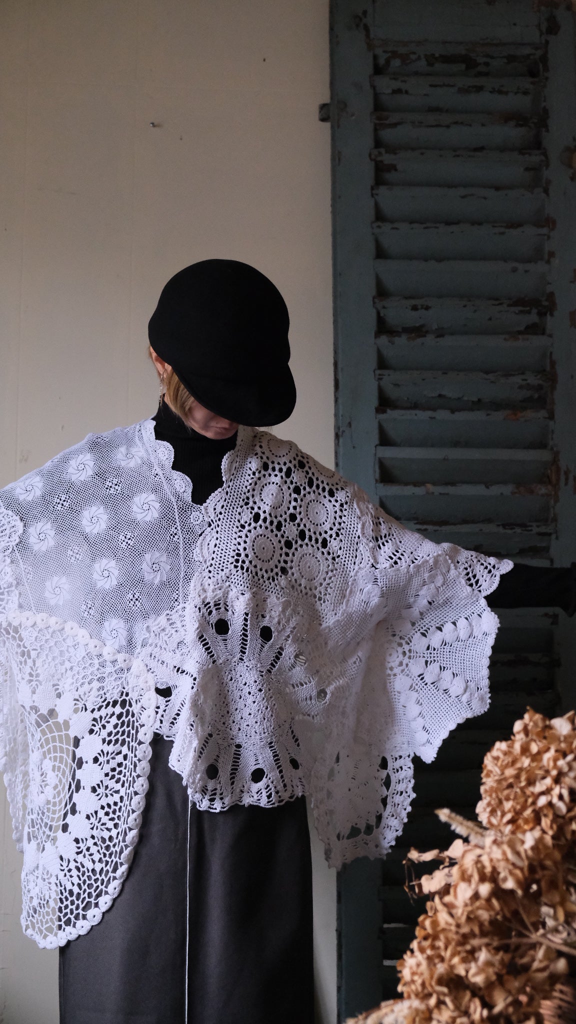 Souvenir lace vintage ponchos Lf-b007