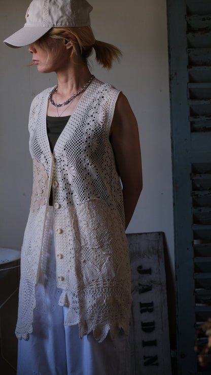 Souvenir lace vintage Vest Lf-b010