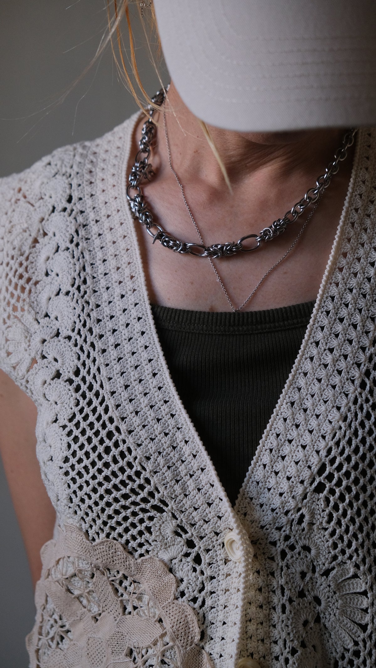 Souvenir lace vintage Vest Lf-b010