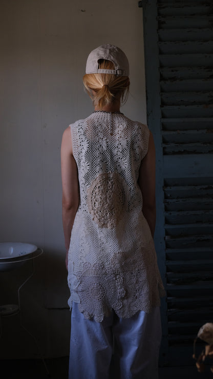 Souvenir lace vintage Vest Lf-b010