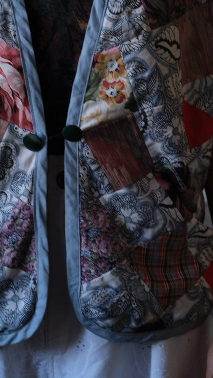 vintage quilt remake Vest Lf-b011