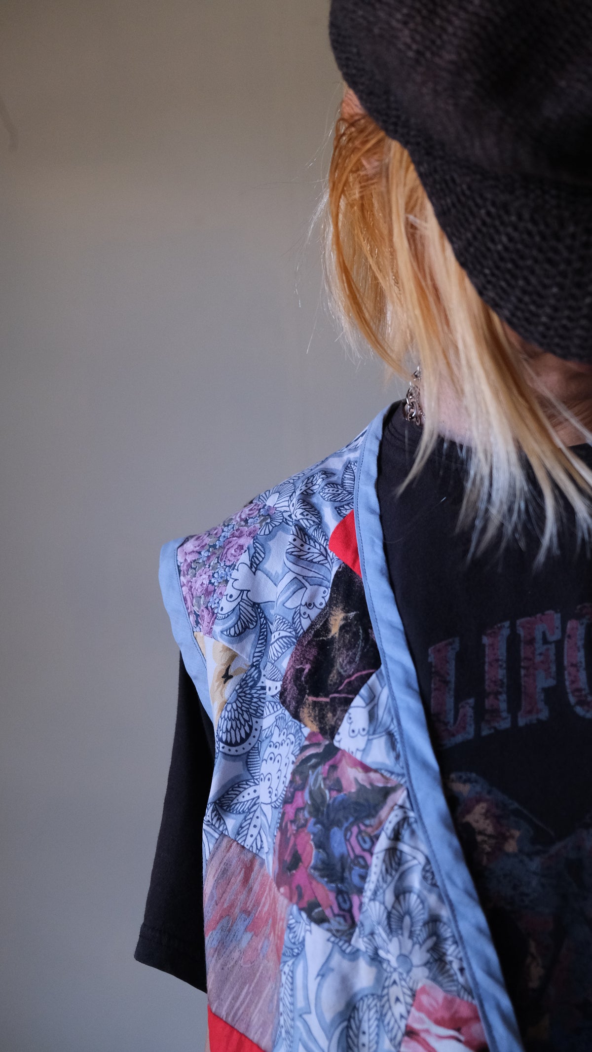 vintage quilt remake Vest Lf-b011