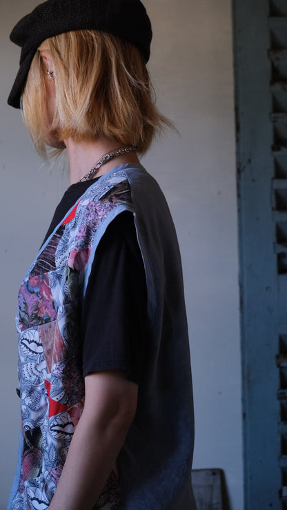vintage quilt remake Vest Lf-b011